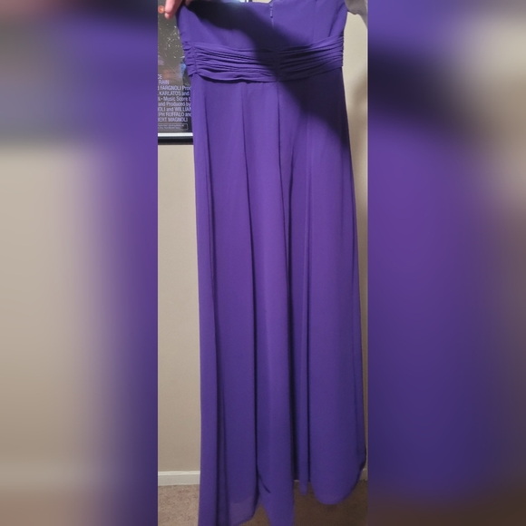 Purple David's Bridal Prom Dress Size 5 - Picture 2 of 4